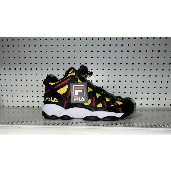 FILA Stackhouse Spaghetti Mens Basketball Shoes Size 10 Black Red Yellow FILA Men main image 4